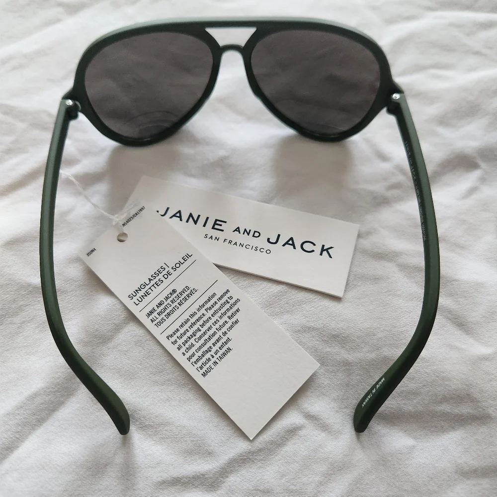 Janie and Jack Green Sunglasses- 4 Years And Up